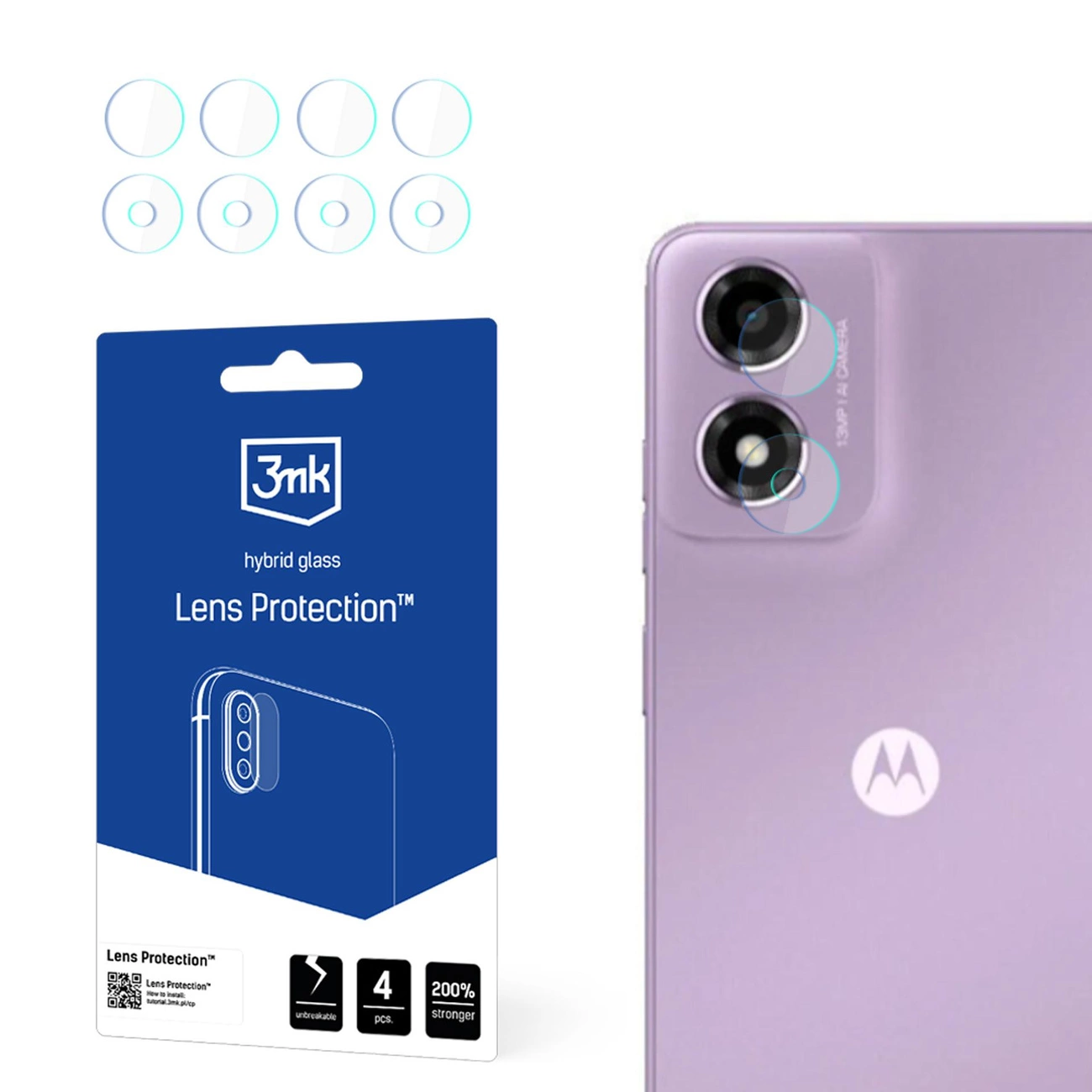 Motorola Moto E14 - 3mk objektīva aizsardzība | Lens Protection