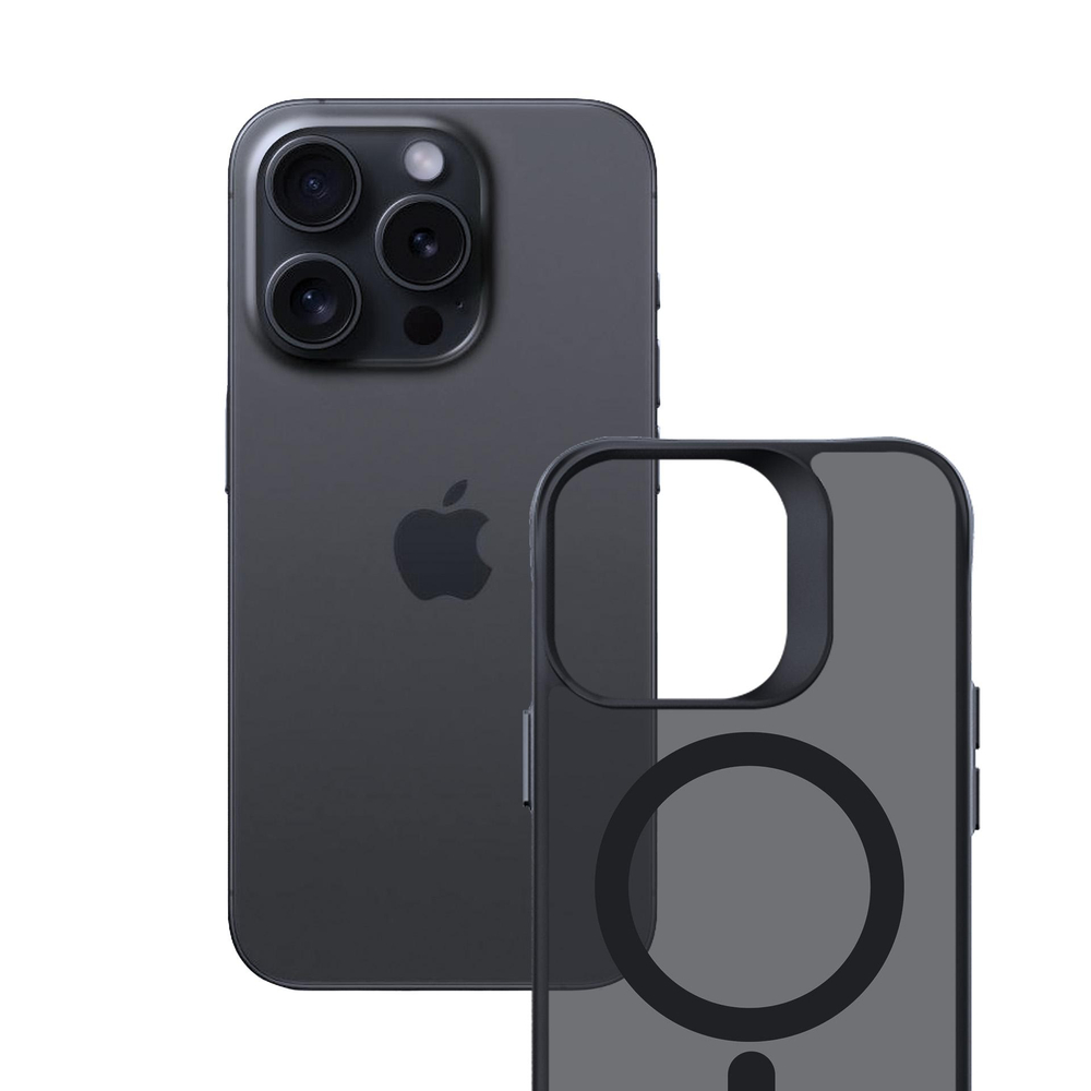 3mk iPhone 16 Pro Max vāciņš Smoke MagCase, puscaurspīdīgs