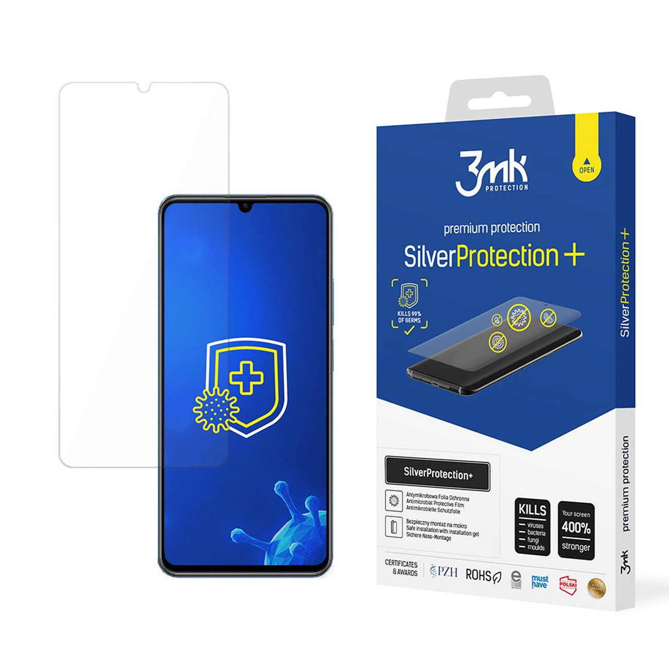Realme C63 3MK Silver Protect+ Antibacterial Screen Protector