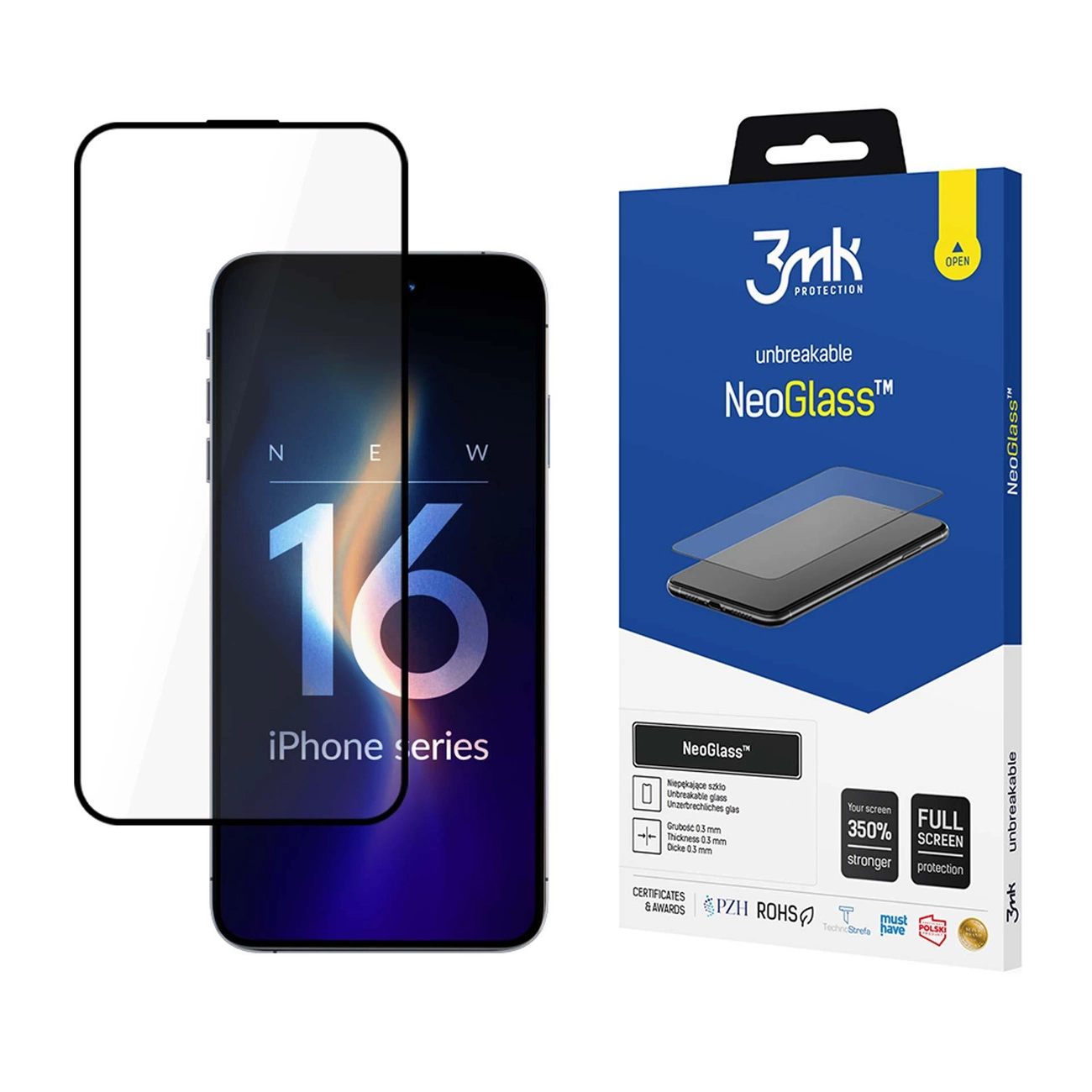 Apple iPhone 16 Pro Max 6.9'' 3MK NeoGlass Tempered Glass Screen Protector | Защитное Стекло на...