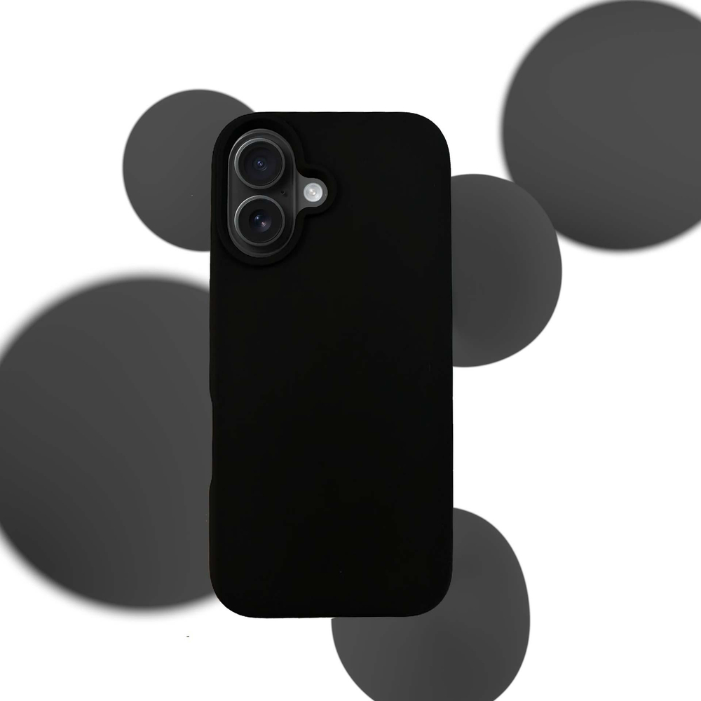 Чехол 3mk Silicone Case для iPhone 16 Plus, черный