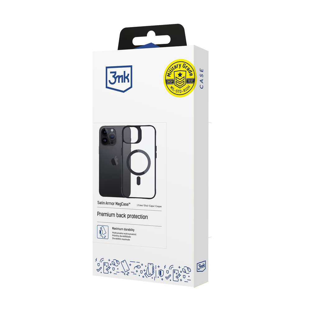 Apple iPhone 14 Pro 6.1\'\' 3MK Satin Armor MagCase Case Cover, Transparent | Чехол Кейс Бампер...