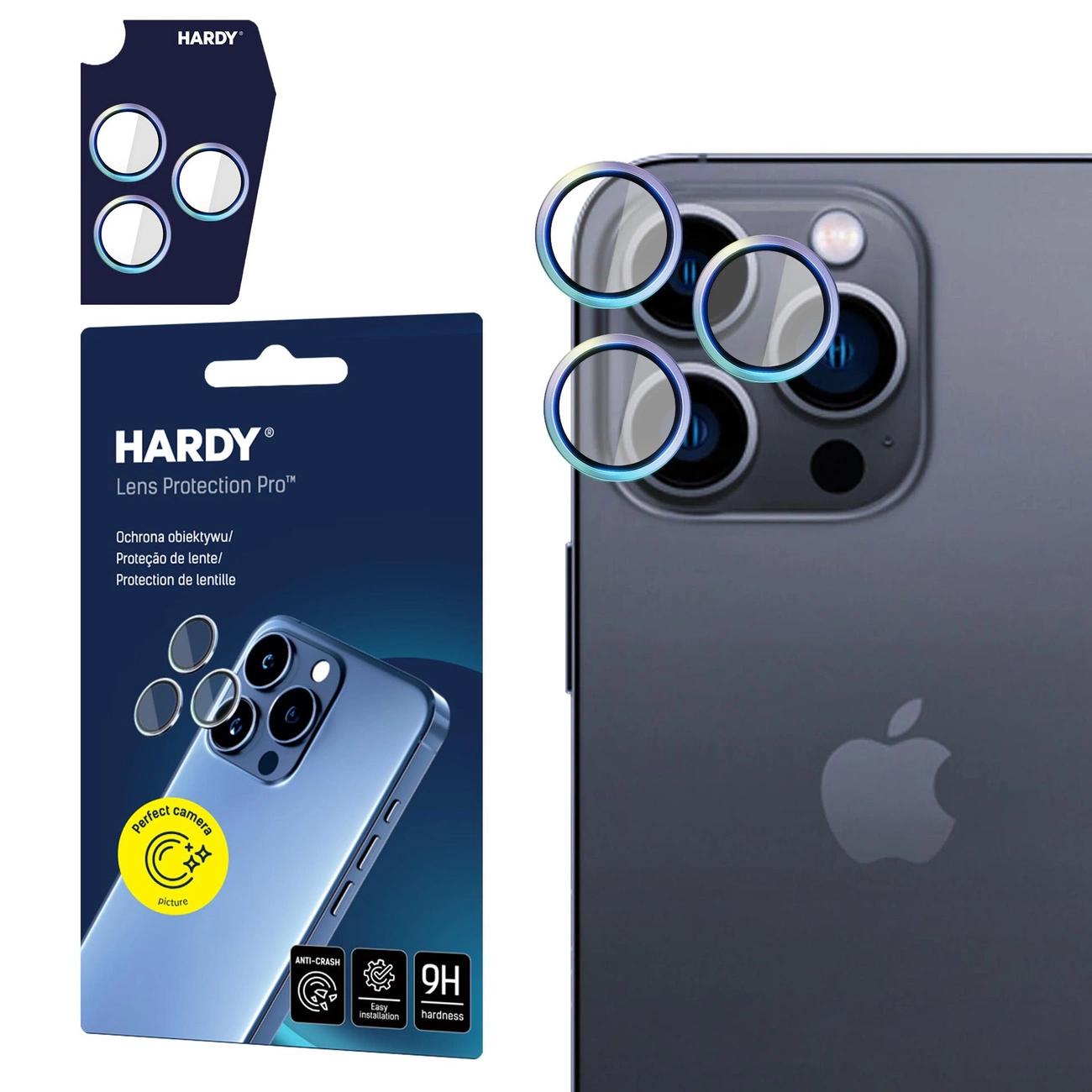 Apple iPhone 16 Pro /16 Max - HARDY Lens Protection Rainbow |
