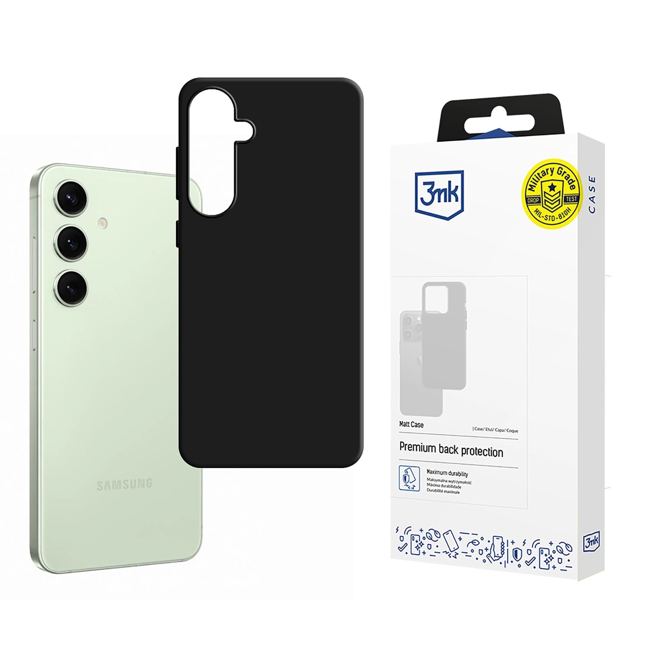 3mk Matt Case Samsung Galaxy S24 FE vāciņš, melns