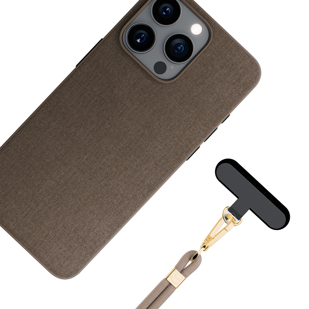 3mk EasyClip Elite viedtālruņa aukla, bēša