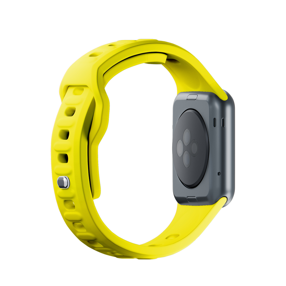3mk Apple Watch 42 / 44 / 45 / 49 mm silikona siksniņa, dzeltena