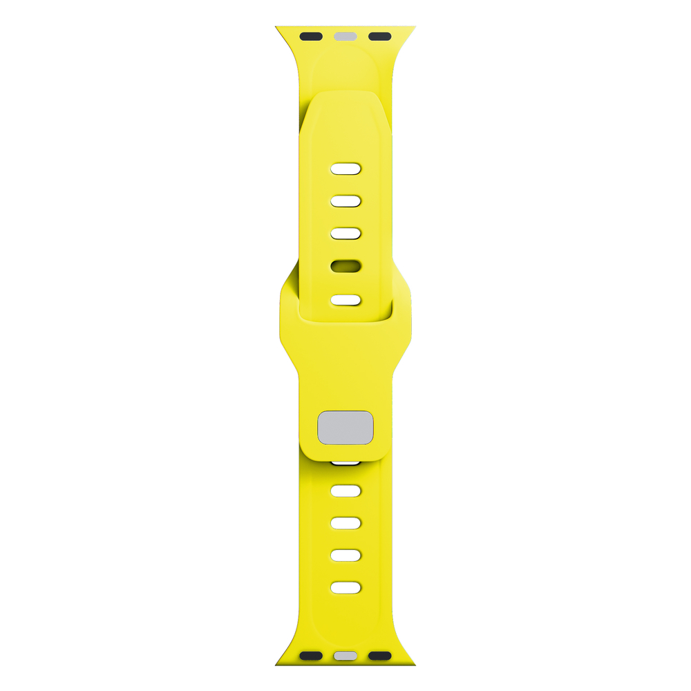 3mk Apple Watch 42 / 44 / 45 / 49 mm silikona siksniņa, dzeltena