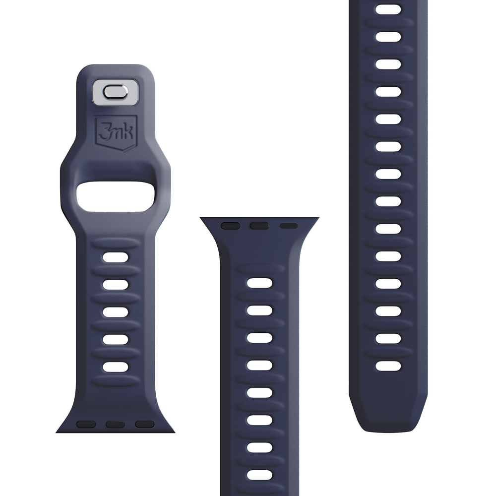 3mk Silicone Watch Strap for Apple Watch 38 / 40 / 41 mm, Gray