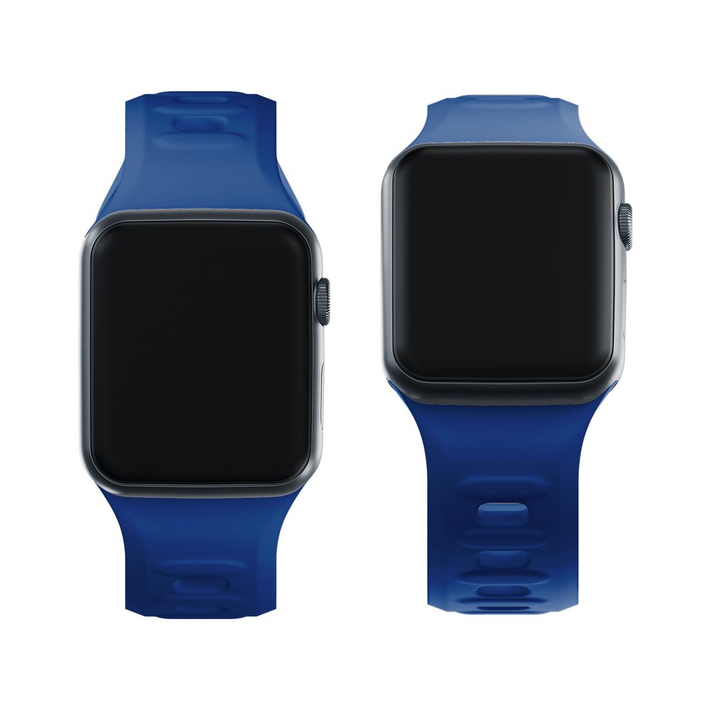 3mk Silicone Watch Strap for Apple Watch 42 / 44 / 45 / 49 mm, Blue