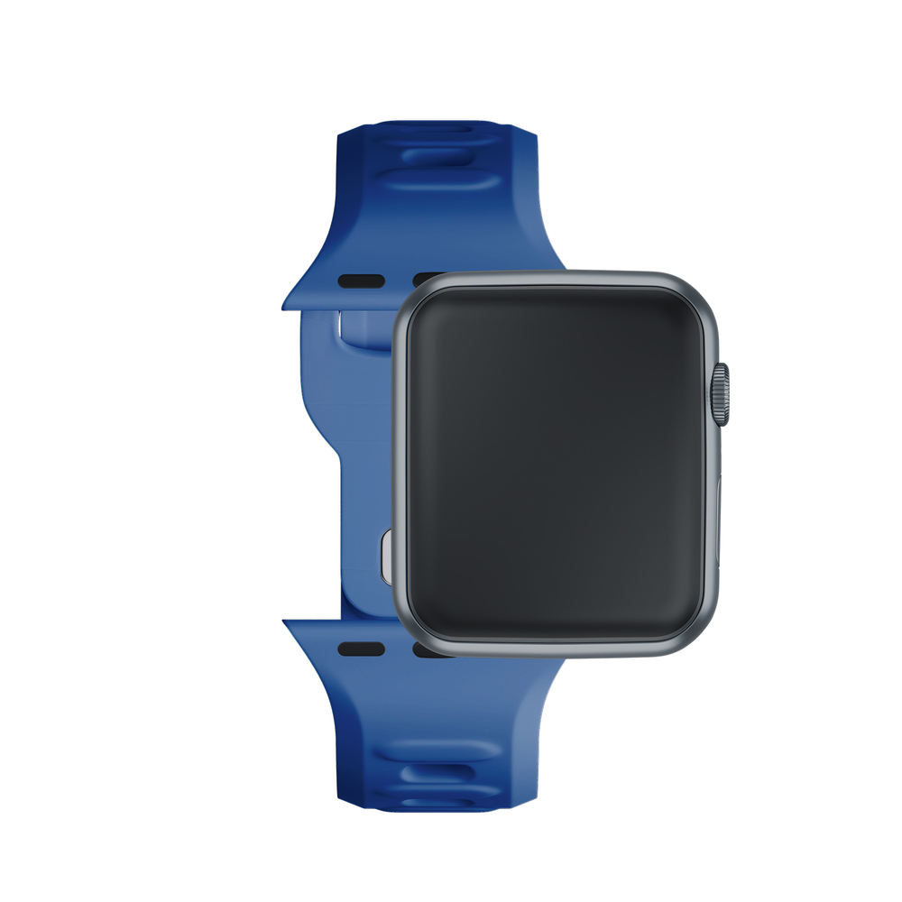 3mk Silicone Watch Strap for Apple Watch 42 / 44 / 45 / 49 mm, Blue