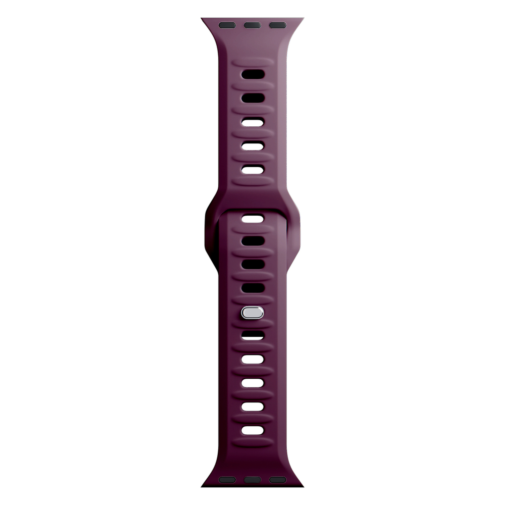 3mk Silicone Watch Strap for Apple Watch 42 / 44 / 45 / 49 mm, Burgundy