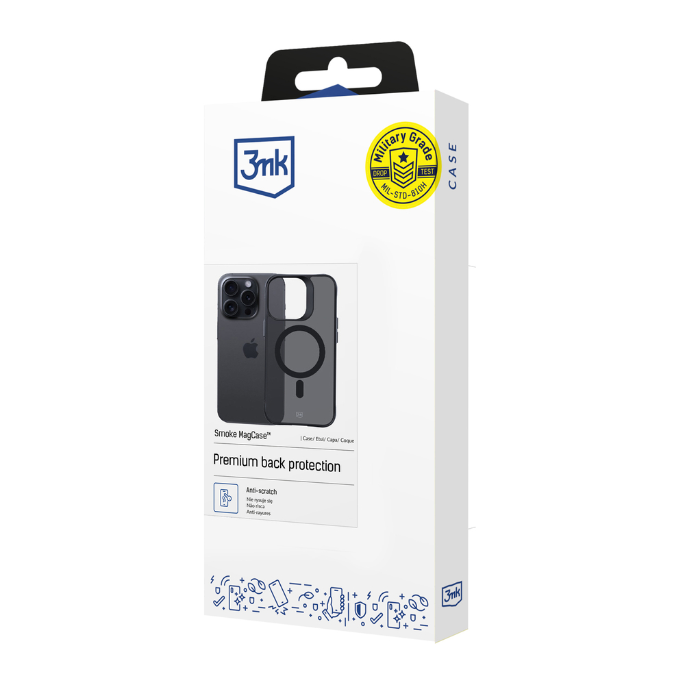 3mk iPhone 13 Pro vāciņš Smoke MagCase, puscaurspīdīgs