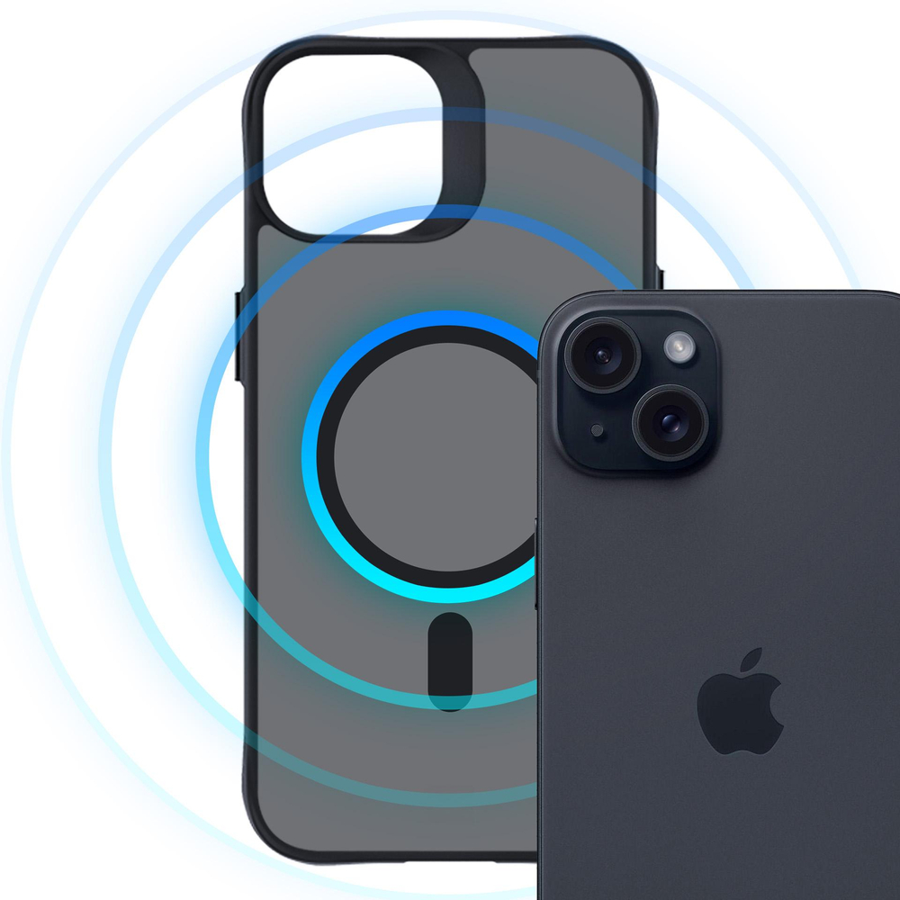 Чехол 3mk Smoke MagCase для iPhone 15 с MagSafe, полупрозрачный
