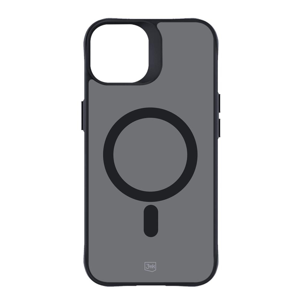 3mk iPhone 15 vāciņš Smoke MagCase ar MagSafe, puscaurspīdīgs