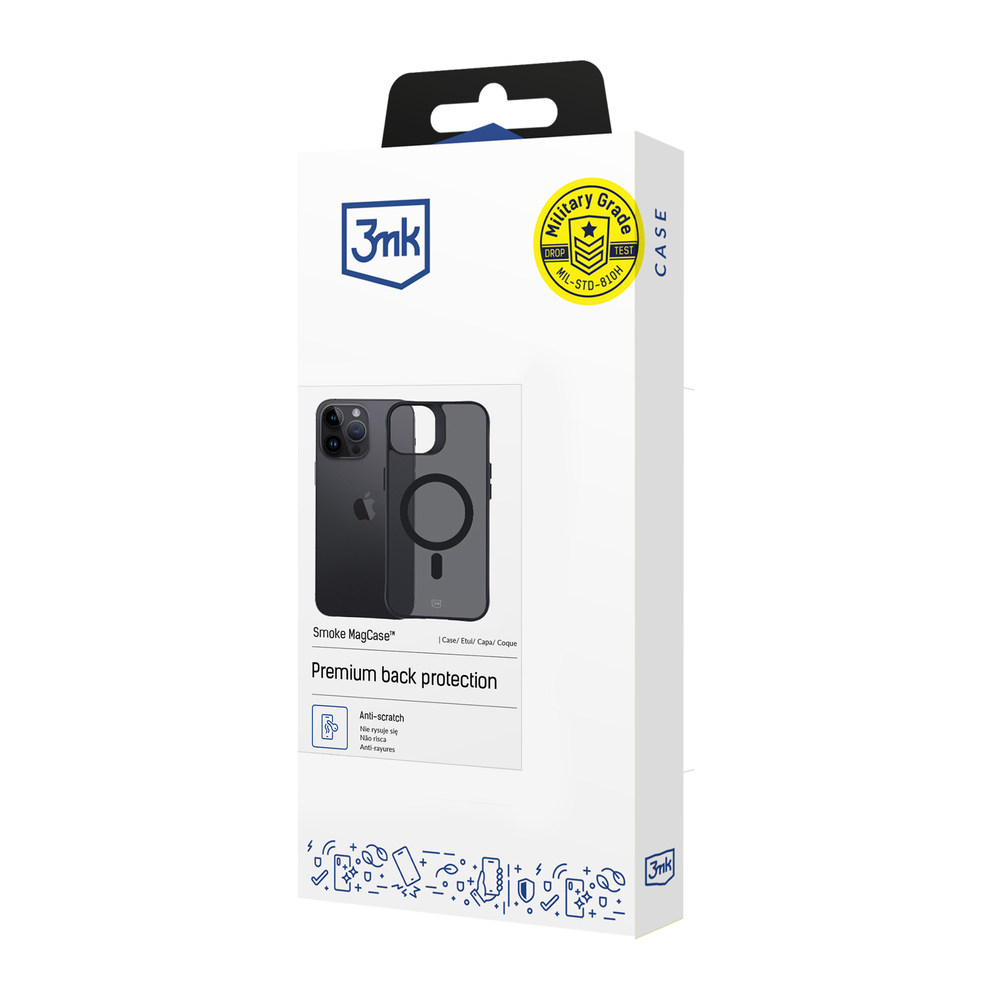 3mk Smoke MagCase for iPhone 14 Pro with MagSafe, Semi-transparent