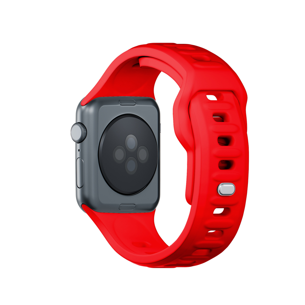 38/40/41 mm Red - 3mk Silicone Watch Strap for Apple
