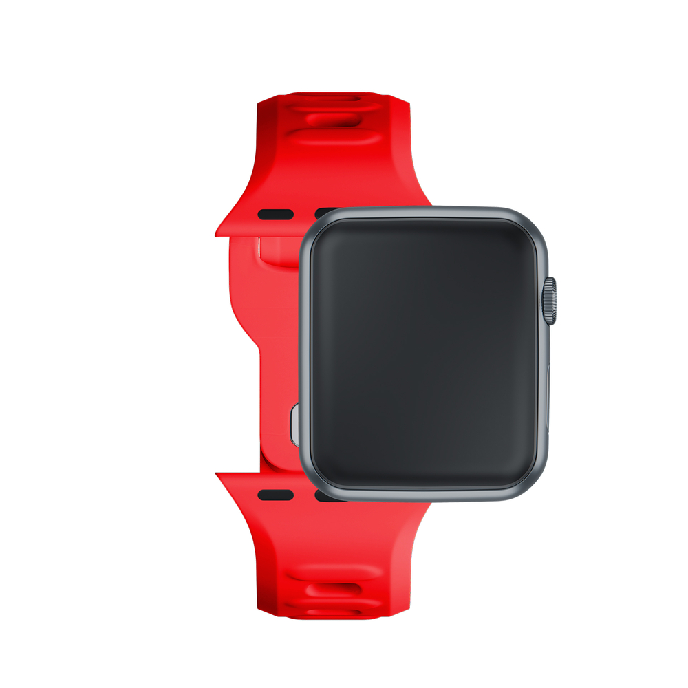 3mk Apple Watch 38 / 40 / 41 mm silikona siksniņa, sarkana