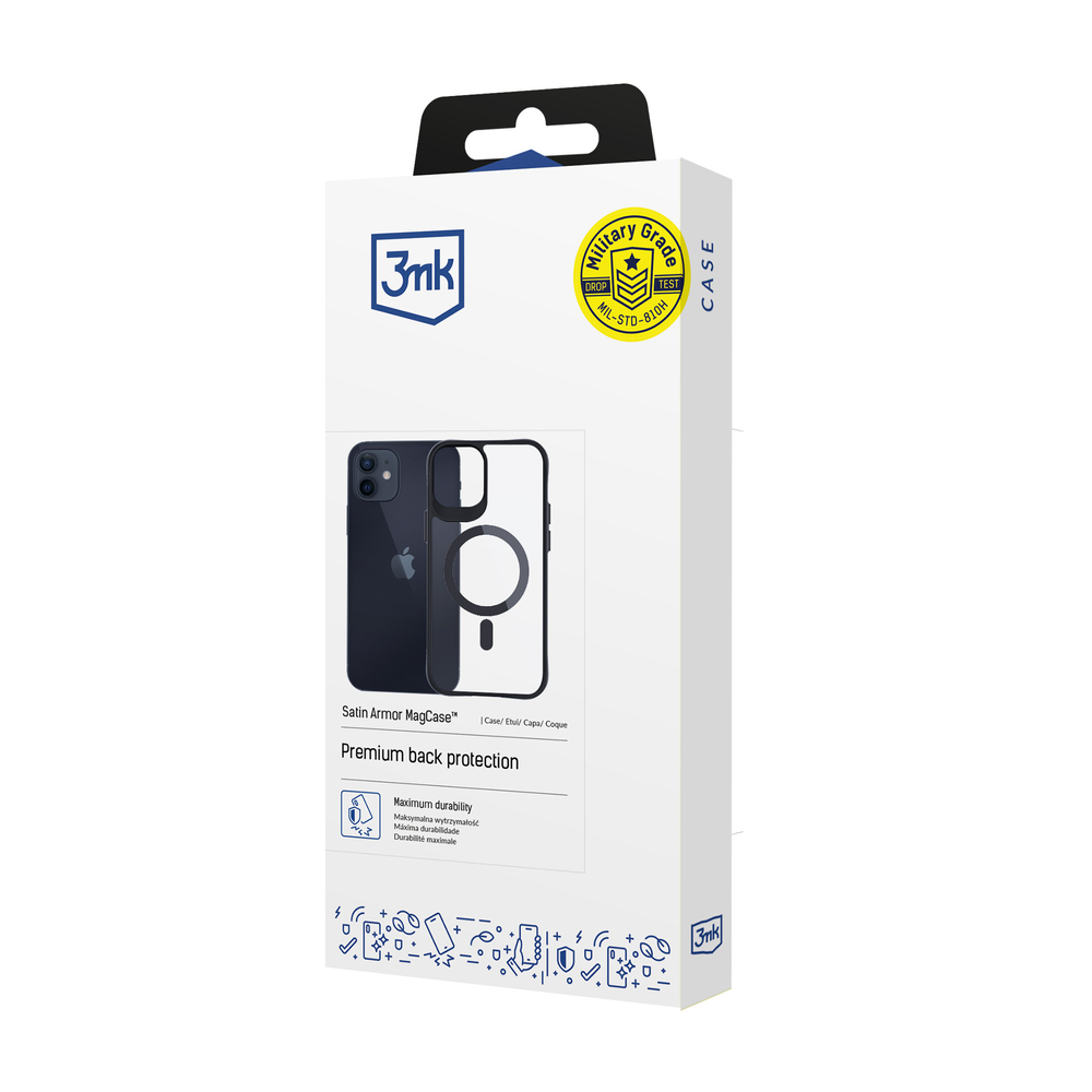 Apple iPhone 12 / 12 Pro 6.1\'\' 3MK Satin Armor MagCase Case Cover, Transparent | Чехол Кейс Бампер...
