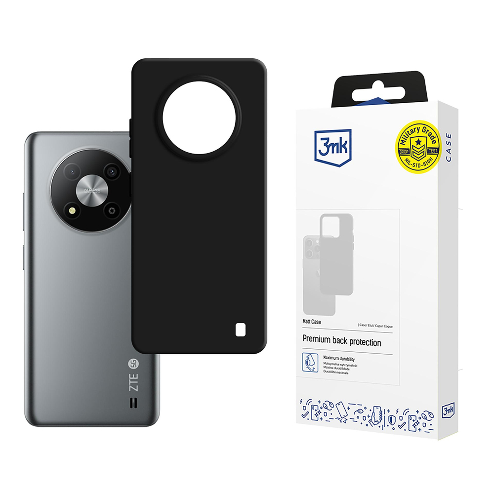 ZTE Blade A73 3MK Matt Case Cover, Black