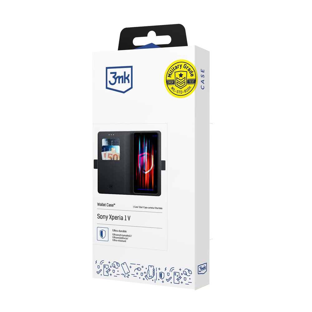 Чехол-книжка 3mk Wallet Case для Sony Xperia 1 V, черный