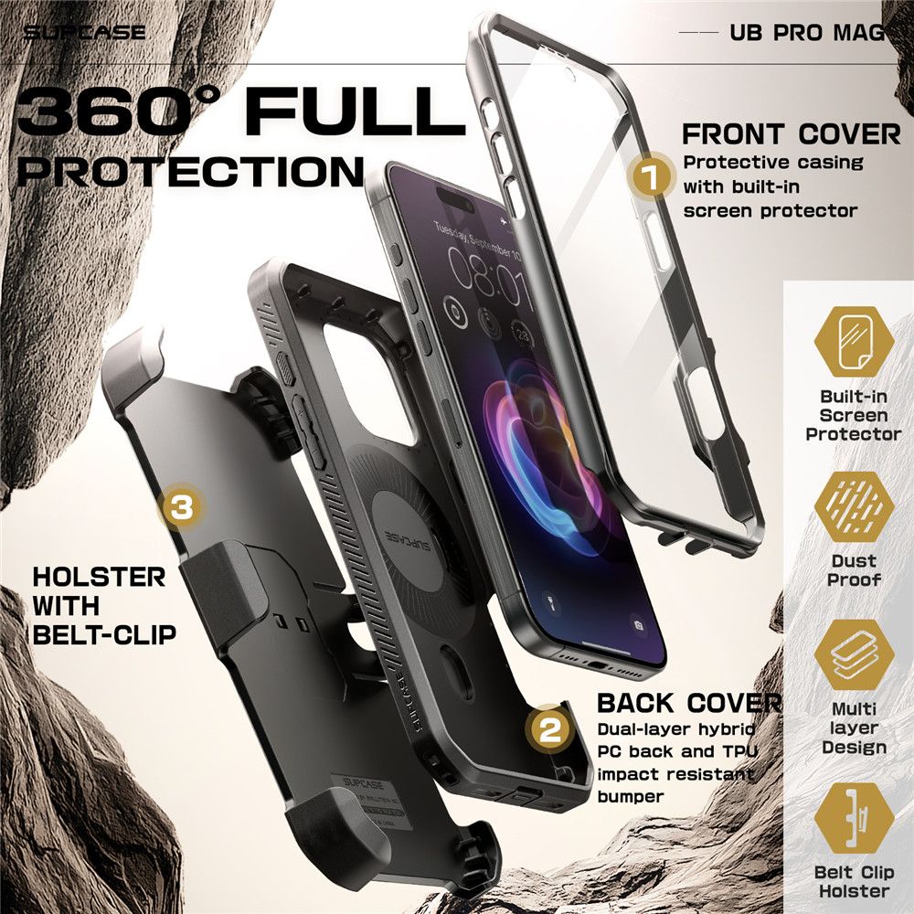 Supcase UB PRO MAG MAGSAFE IPHONE 16 PRO MAX BLACK