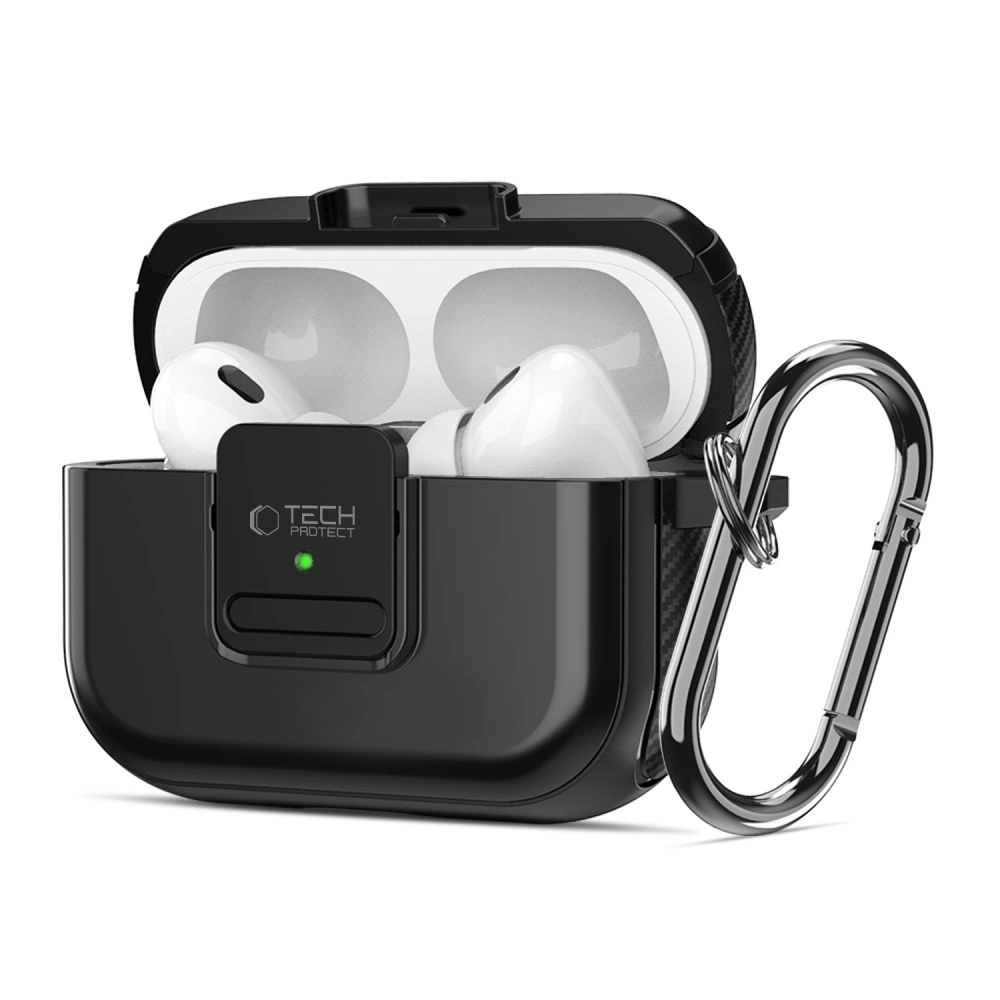 TECH-PROTECT DEFENDER HOOK MAGSAFE Apple AIRPODS PRO 1 / 2 BLACK