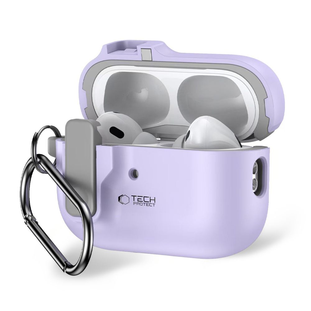 Tech-Protect Apple AirPods Pro 1 / 2 Case Slim Hook, Purple