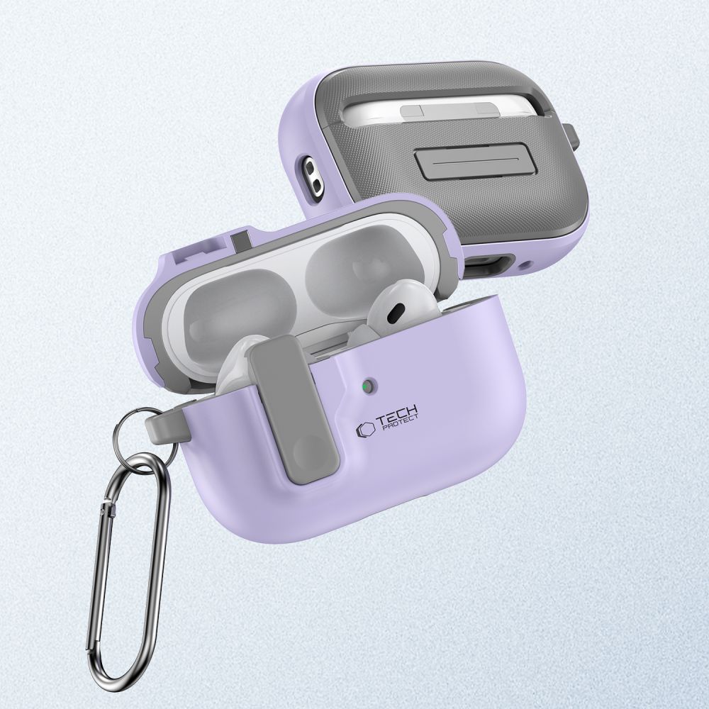 Чехол Tech-Protect для Apple AirPods Pro 1 / 2 Slim Hook, фиолетовый