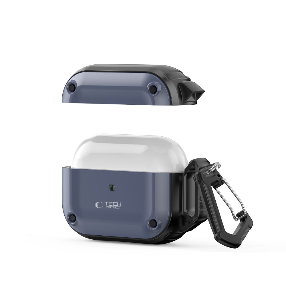 Tech-Protect Rough Hook maciņš Apple AirPods Pro 1 / 2 ar karabīni, zils