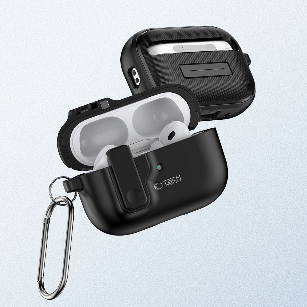 Чехол Tech-Protect Slim Hook для Apple AirPods Pro 1 / 2, черный