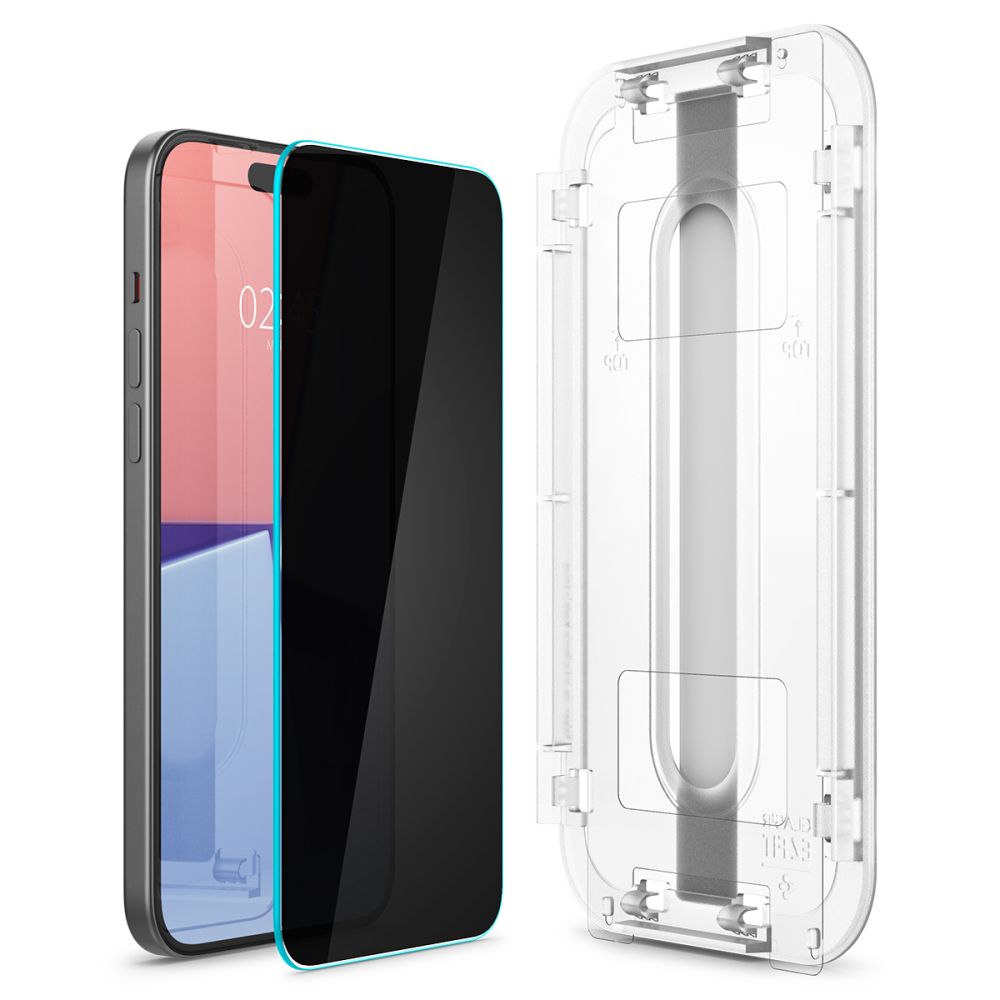 Apple iPhone 15 Pro Max 6.7\'\' Spigen Glas.tr ”ez Fit” Privacy Tempered Glass | Защитное Стекло на...