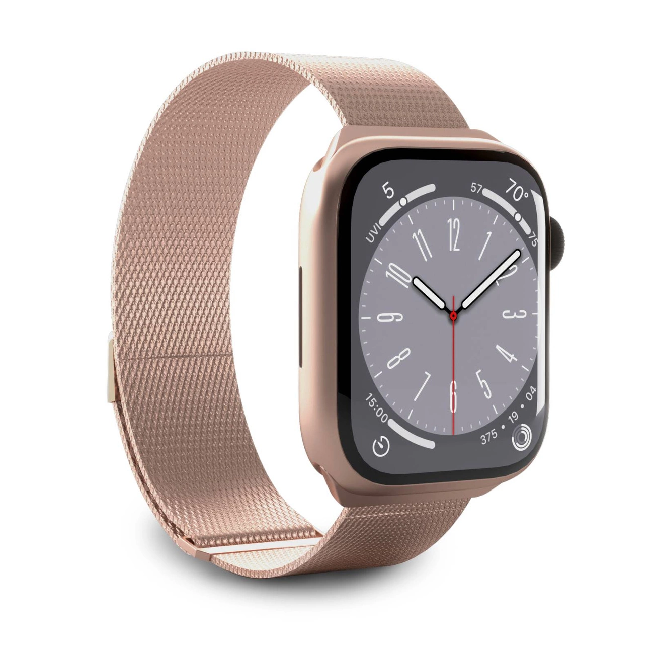 Puro `MILANESE' rokas pulksteņa lenta Apple Watch 38-40-41mm, rozā krāsā | band for rosa