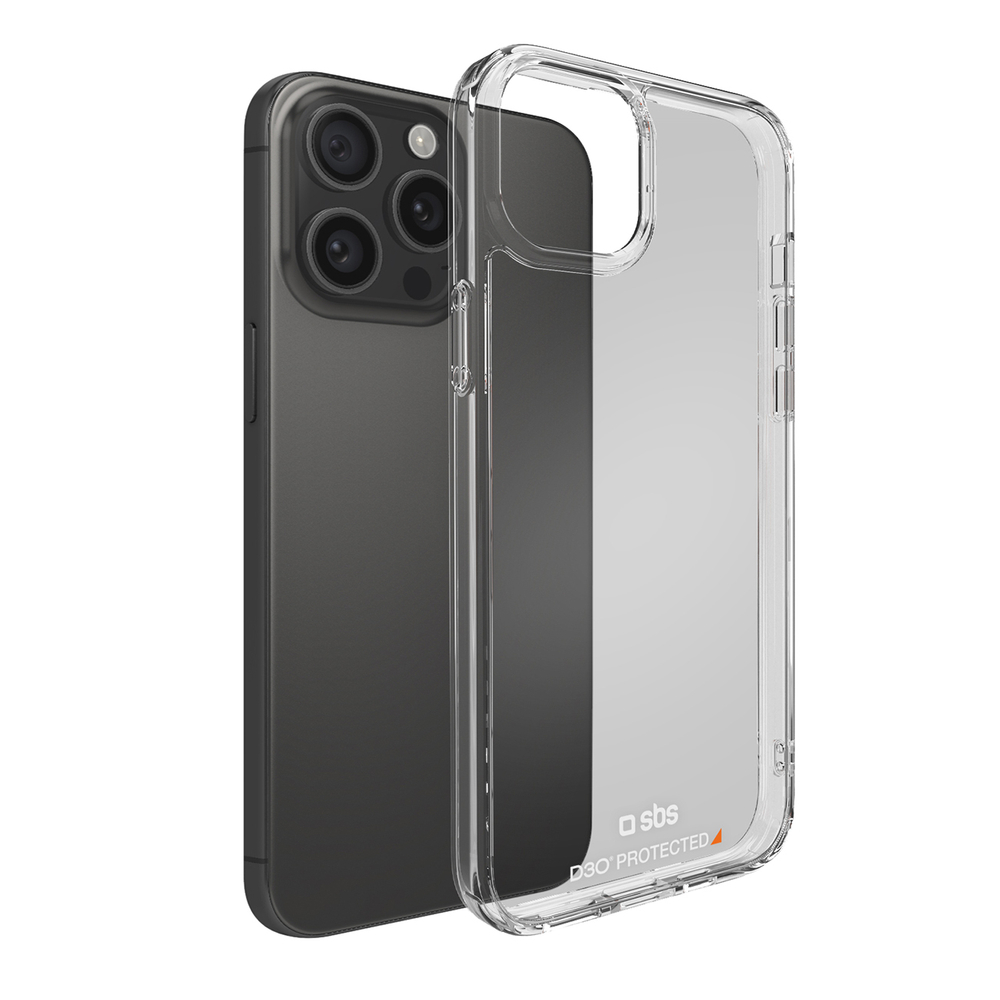 SBS iPhone 15 Pro Max Case D3O, Transparent