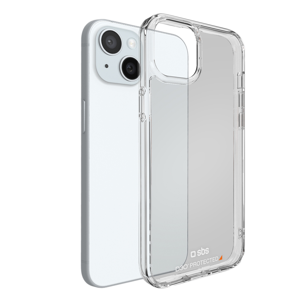 SBS iPhone 15 vāciņš D3O, caurspīdīgs