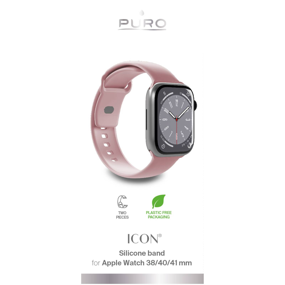 Ремешок Puro для Apple Watch 38 / 40 / 41 mm Icon Silicone, розовый