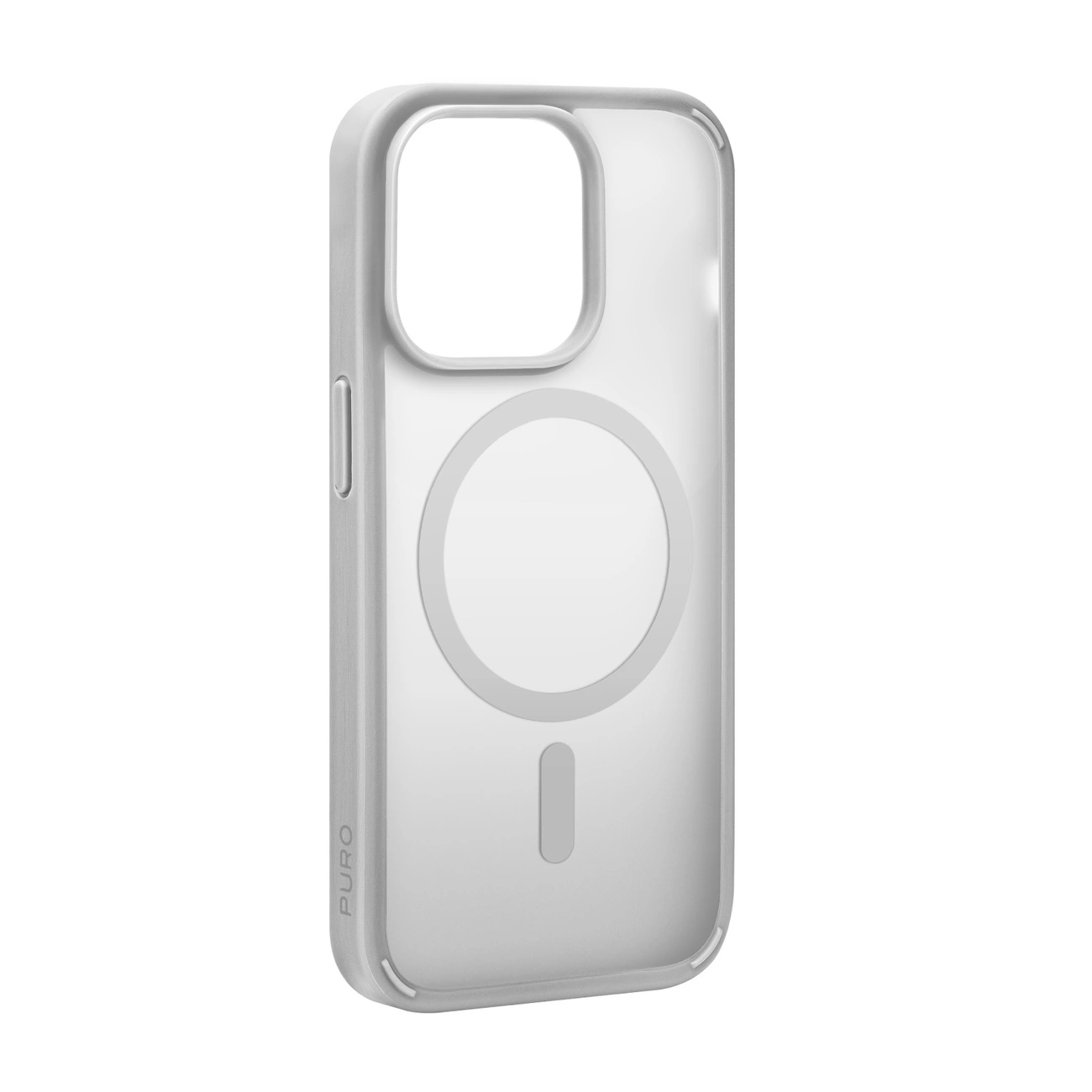 Puro Cover in TPU with integrated magnets and gradient effect ``GRADIENT'' for iPhone 15 Pro, silver color