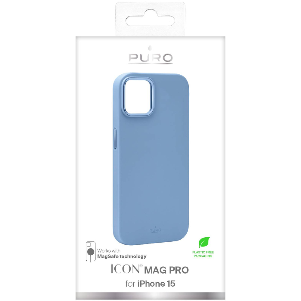 Puro iPhone 15 Case Icon Mag Pro MagSafe, Light Blue