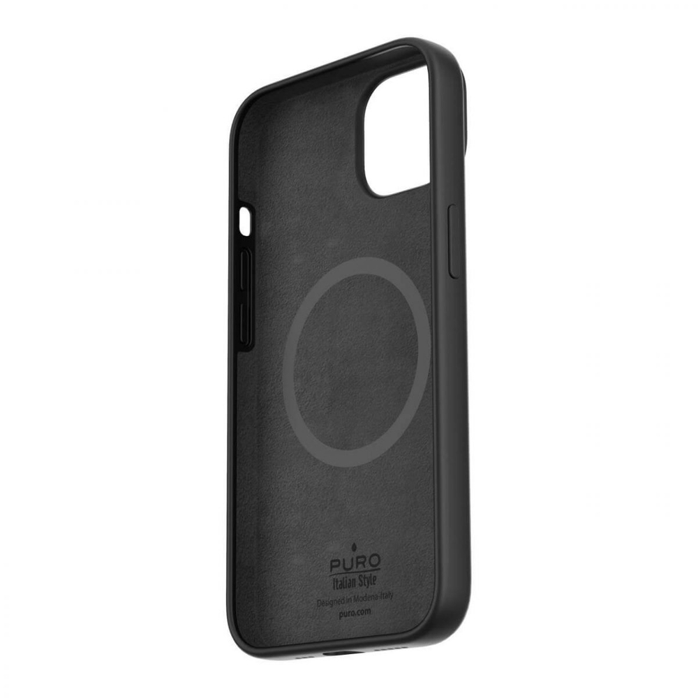 Puro Icon Mag MagSafe silikona vāciņš iPhone 14 Pro Max - melns | silicone case for black