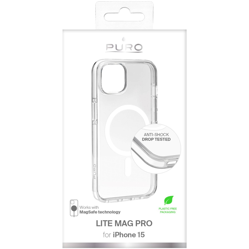 Puro iPhone 15 vāciņš Lite Mag Pro MagSafe, caurspīdīgs
