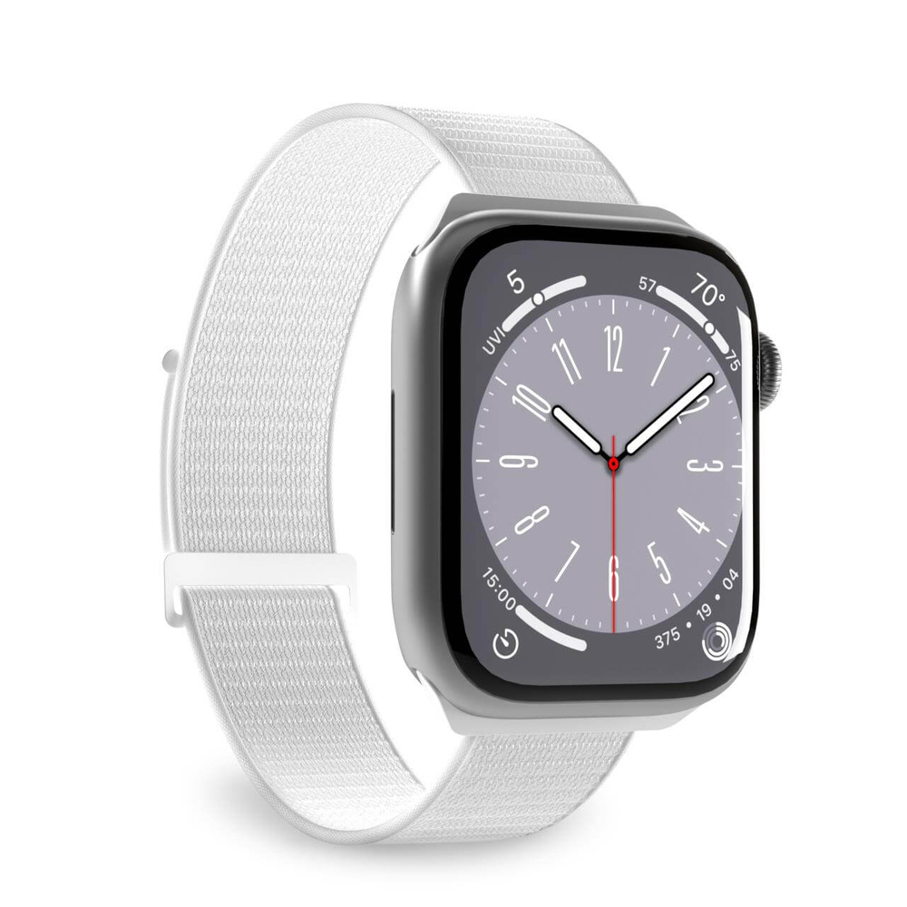 Puro ´ SPORT´ neilona pulksteņa lenta Apple Watch 38-40-41 mm, balta | nylon band for 38-40-41mm, white