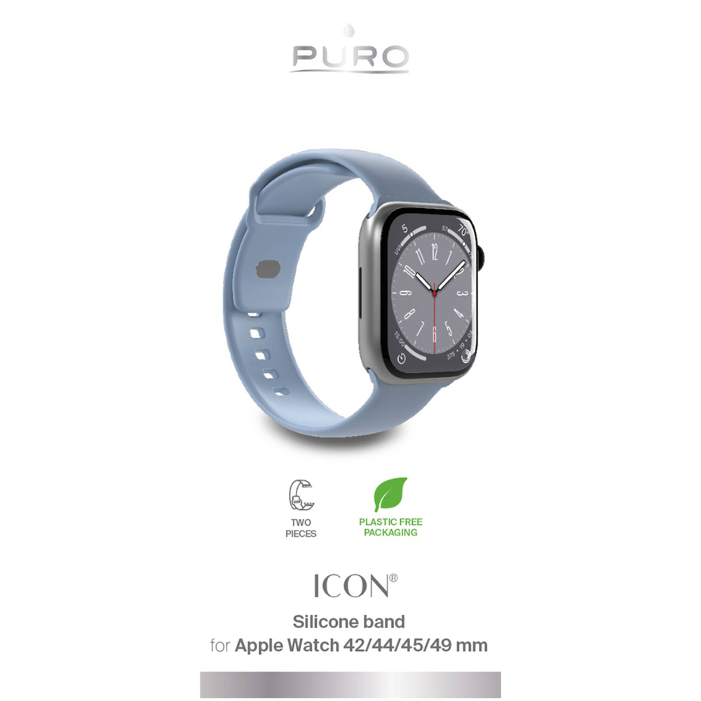 Ремешок Puro Icon Silicone для Apple Watch 38 / 40 / 41 mm, светло-голубой
