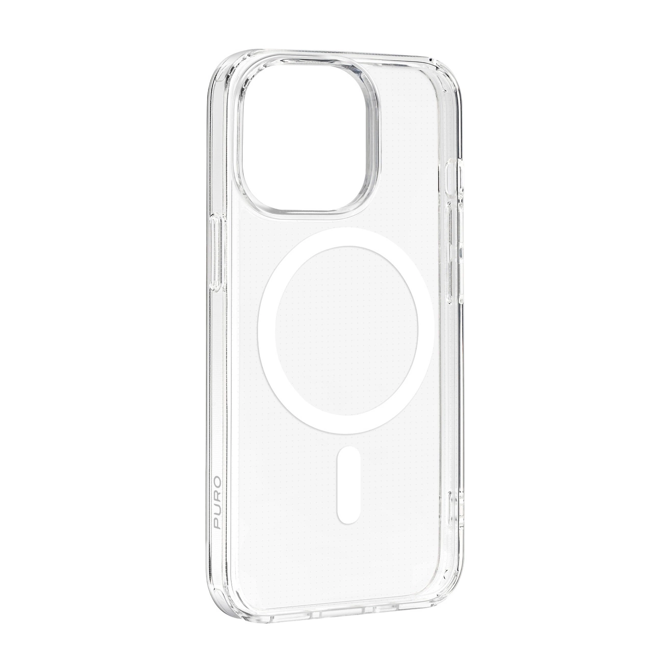 Puro Cover in PC+TPU+TPE with integrated magnets ``LITE MAG PRO'' for iPhone 15 Pro, white color
