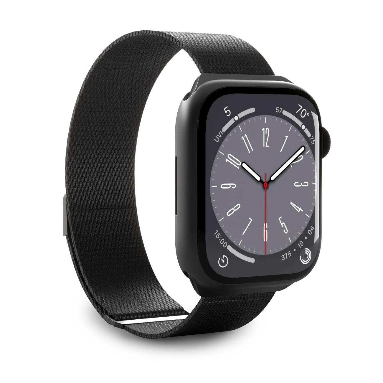 Puro `MILANESE' rokas pulksteņa lenta Apple Watch 38-40-41mm, melna | band for black