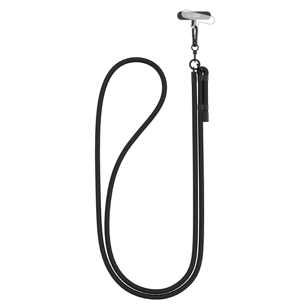 Tech-Protect C1S Rope Crossbody Universal Phone Strap, Black