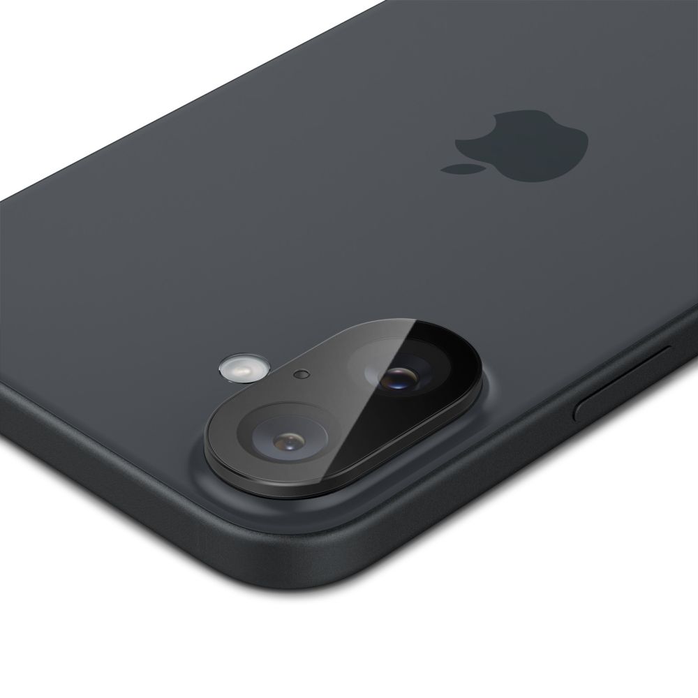 Spigen Optik Glas.Tr Camera Protector for iPhone 16 / 16 Plus (2-Pack), Black