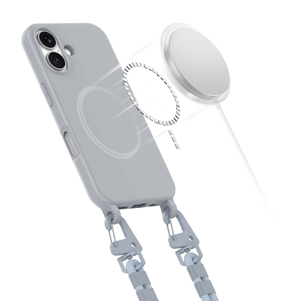 Чехол Tech-Protect для iPhone 16 MagNecklace MagSafe, серый
