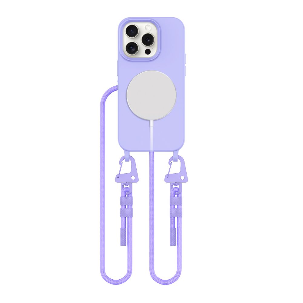 Tech-Protect iPhone 15 Pro vāciņš MagNecklace MagSafe, lavandas