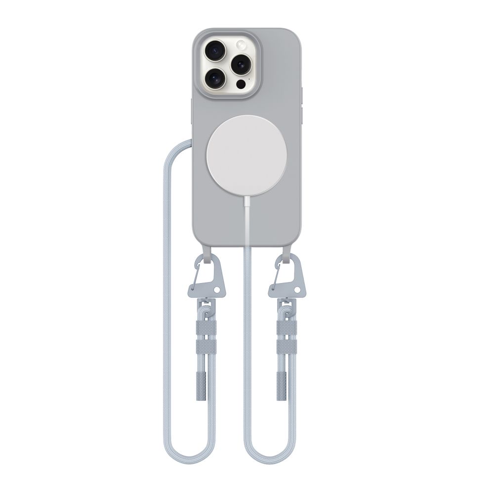 Tech-Protect iPhone 15 Pro vāciņš MagNecklace MagSafe, pelēks