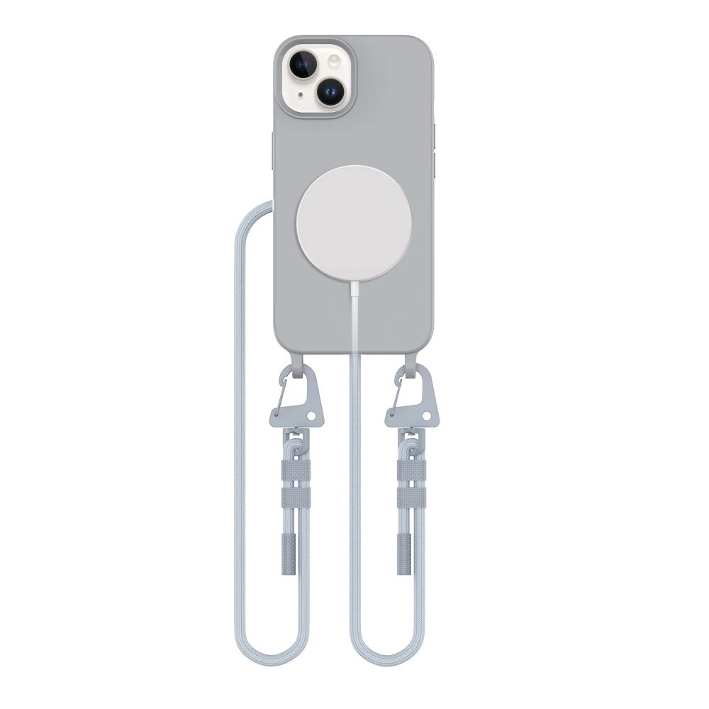 Apple iPhone 14 6.1'' Tech-Protect MagNecklace MagSafe Case Cover with Lanyard, Grey | Чехол Обложка...