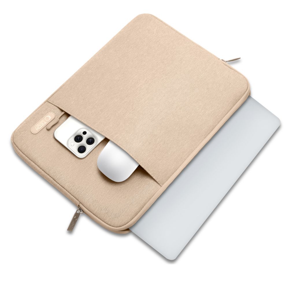 Tech-Protect Sleeve Laptop 13-14 Case, Beige